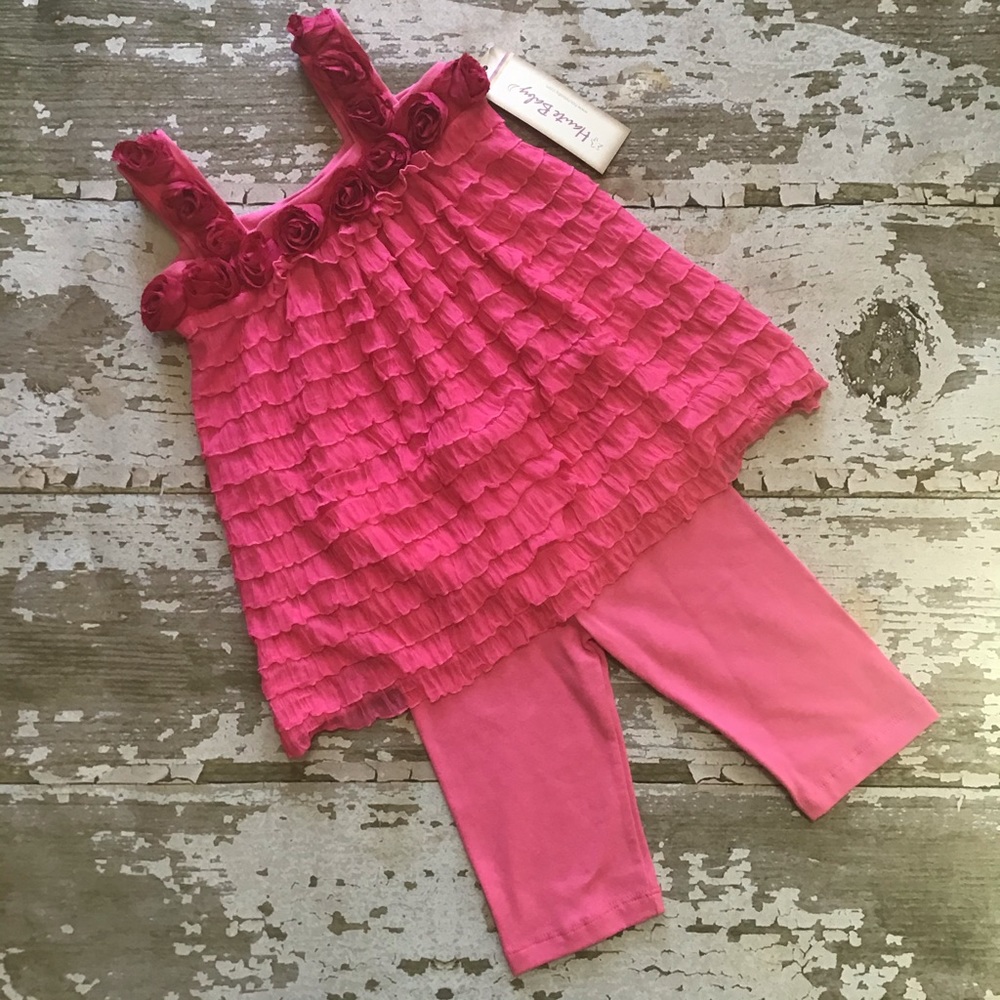 🆕 Haute Baby Hot Pink Tunic Set